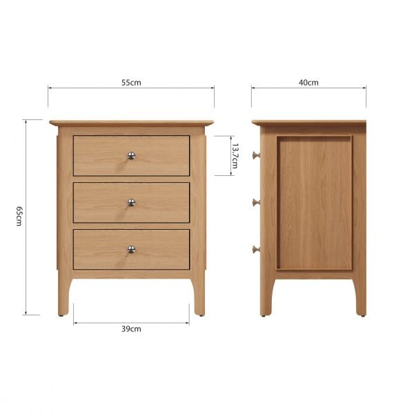 Katarina Oak Extra Large Bedside Table dims scaled