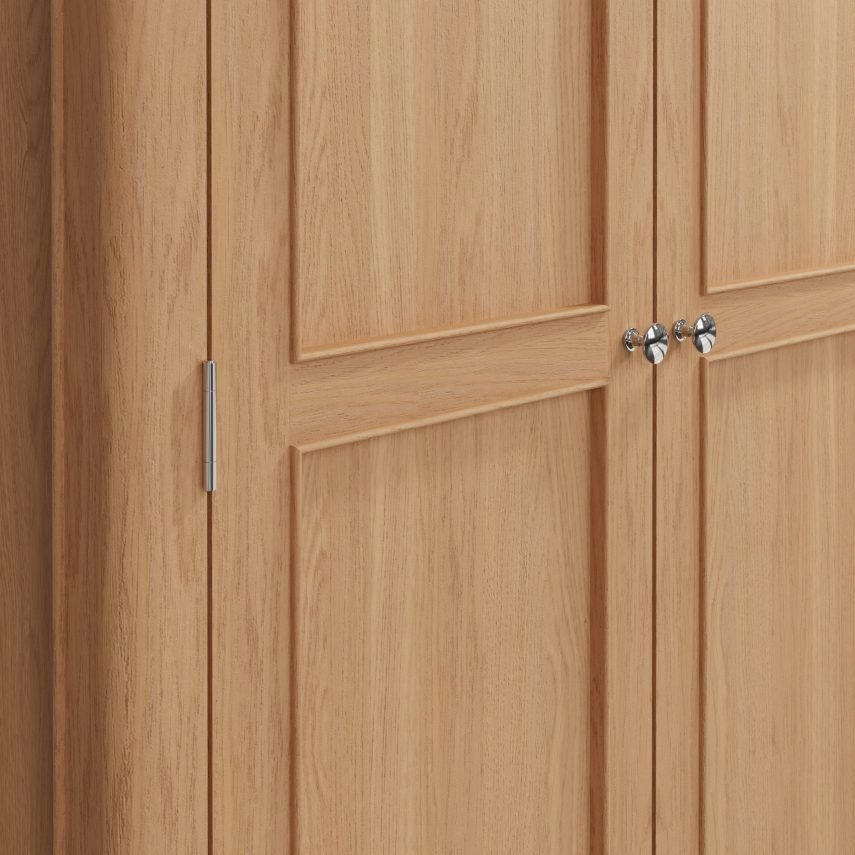Katarina Oak Full Hanging Wardrobe close scaled