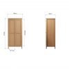 Katarina Oak Full Hanging Wardrobe dims scaled