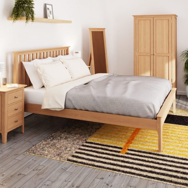 Katarina Oak King Size Bed scaled