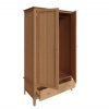 Katarina Oak Large 2 Door Wardrobe open scaled