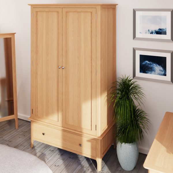 Katarina Oak Large 2 Door Wardrobe scaled