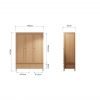 Katarina Oak Large 3 Door Wardrobe dims scaled