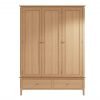 Katarina Oak Large 3 Door Wardrobe front scaled