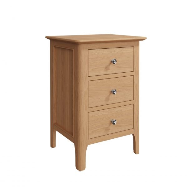 Katarina Oak Large Bedside Table angle scaled