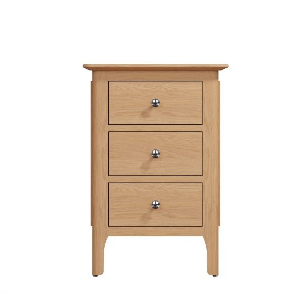 Katarina Oak Large Bedside Table front scaled