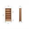 Katarina Oak Large Bookcase dims scaled