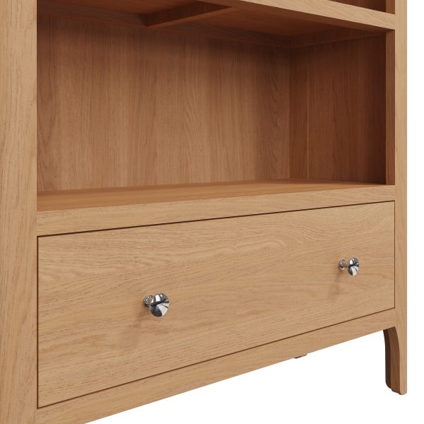 Katarina Oak Large Bookcase drawer scaled