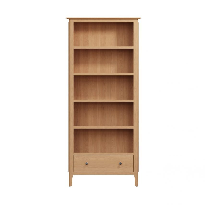 Katarina Oak Large Bookcase front scaled