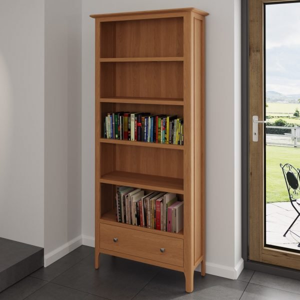 Katarina Oak Large Bookcase scaled