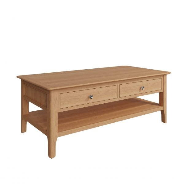 Katarina Oak Large Coffee Table angle scaled