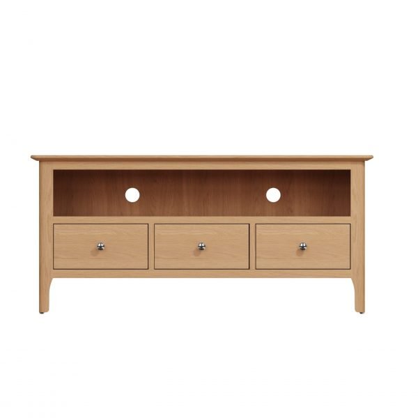 Katarina Oak Large TV Cabinet front scaled