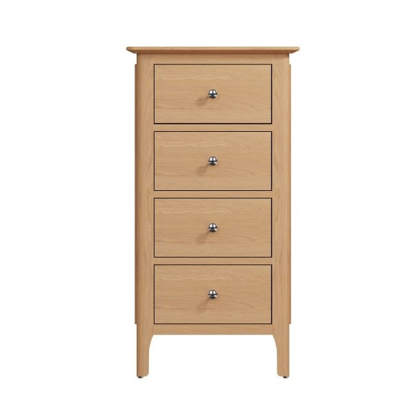 Katarina Oak Narrow Chest of Drawers front scaled