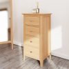 Katarina Oak Narrow Chest of Drawers scaled