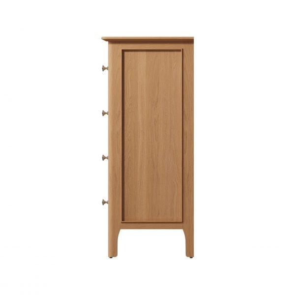 Katarina Oak Narrow Chest of Drawers side scaled