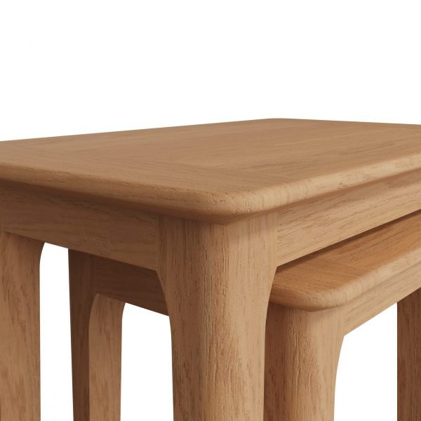 Katarina Oak Nest of 2 Tables close scaled