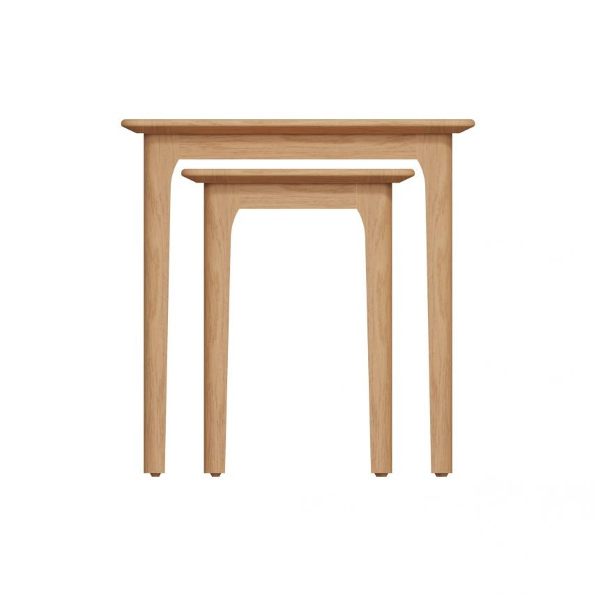 Katarina Oak Nest of 2 Tables front scaled