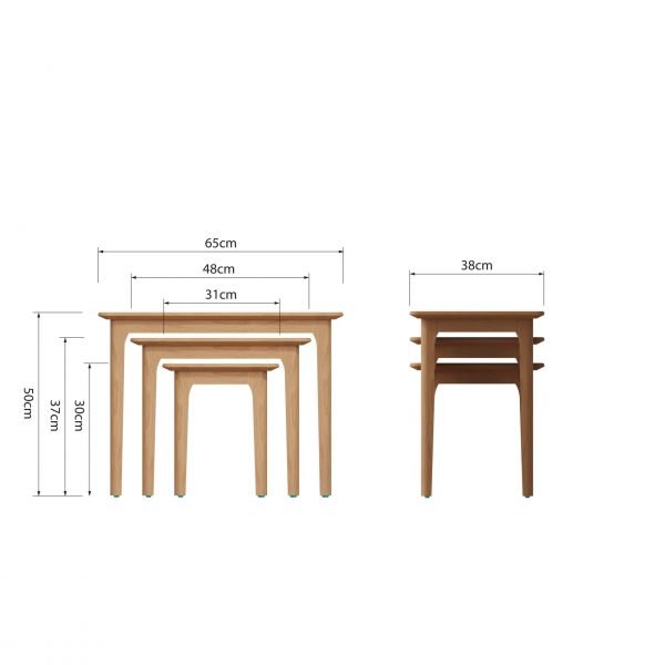 Katarina Oak Nest of 3 Tables dims scaled