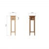 Katarina Oak Plant Stand Lamp Table dims scaled