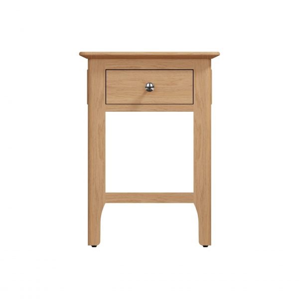 Katarina Oak Side Lamp Table front scaled