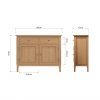 Katarina Oak Sideboard dims scaled