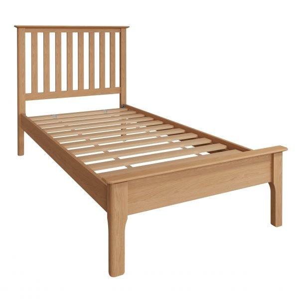 Katarina Oak Single Slatted Bed angle scaled