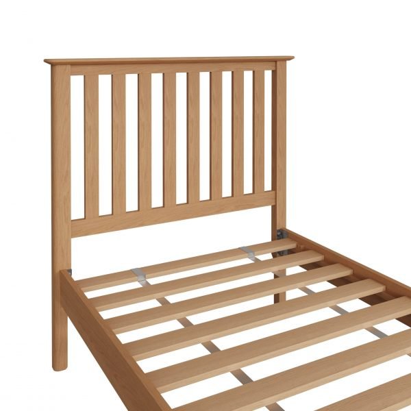 Katarina Oak Single Slatted Bed close scaled