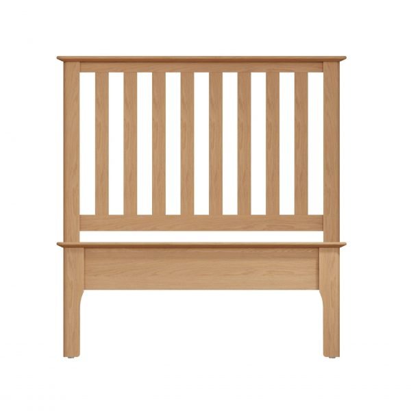 Katarina Oak Single Slatted Bed rear scaled