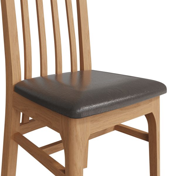Katarina Oak Slat Backed Chair seat scaled