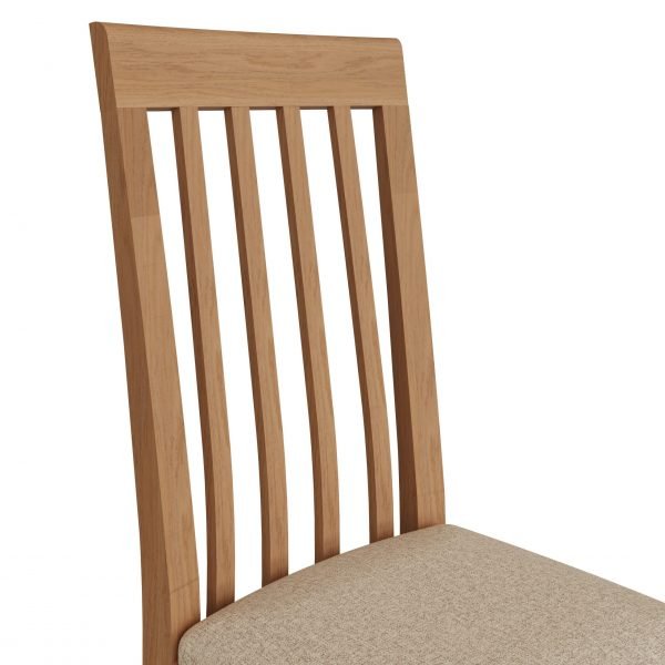 Katarina Oak Slat Backed Fabric Chair close scaled