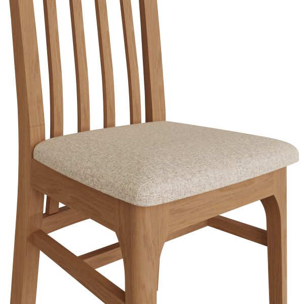 Katarina Oak Slat Backed Fabric Chair seat scaled