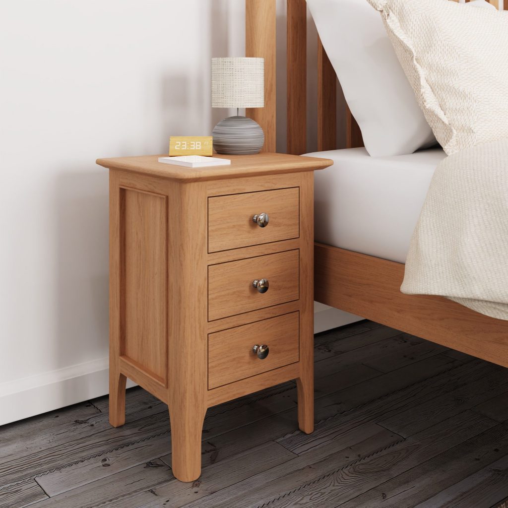 Katarina Oak Small Bedside table Only Oak Furniture Free Delivery