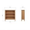 Katarina Oak Small Bookcase dims scaled