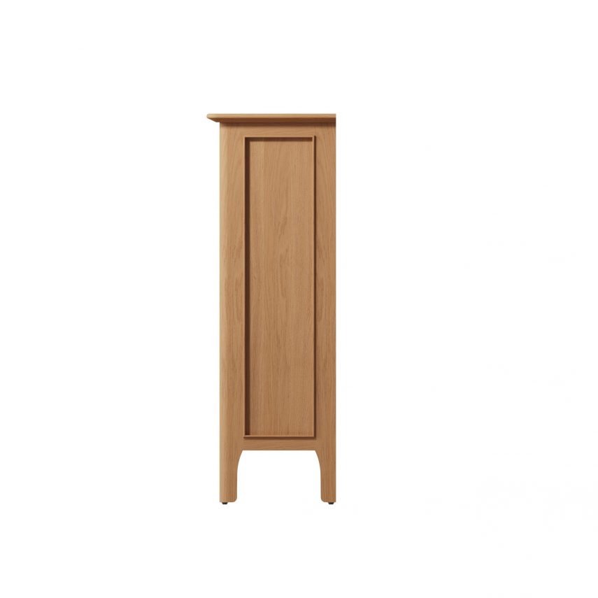 Katarina Oak Small Bookcase side scaled