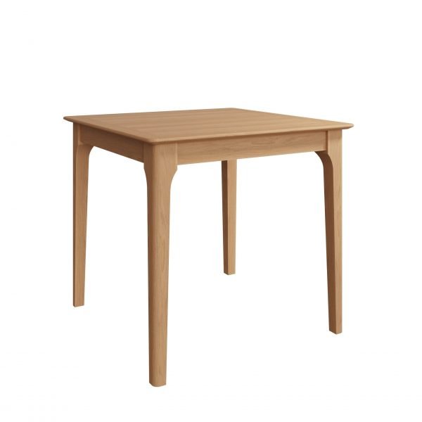 Katarina Oak Small Fixed Top Dining Table angle scaled