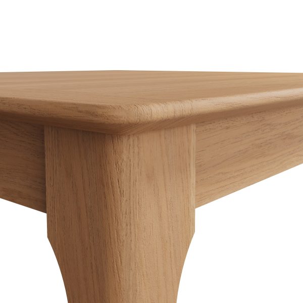 Katarina Oak Small Fixed Top Dining Table edge scaled
