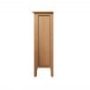 Katarina Oak Small Narrow Bookcase side scaled