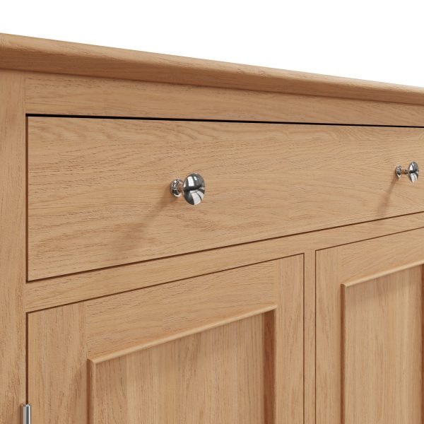 Katarina Oak Small Sideboard close scaled