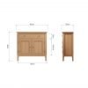 Katarina Oak Small Sideboard dims scaled