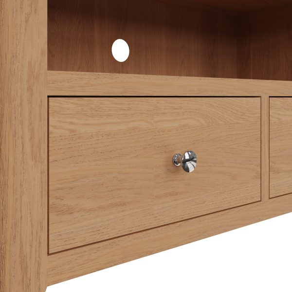 Katarina Oak TV Cabinet drawer scaled