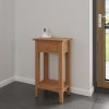 Katarina Oak Telephone Lamp Table scaled