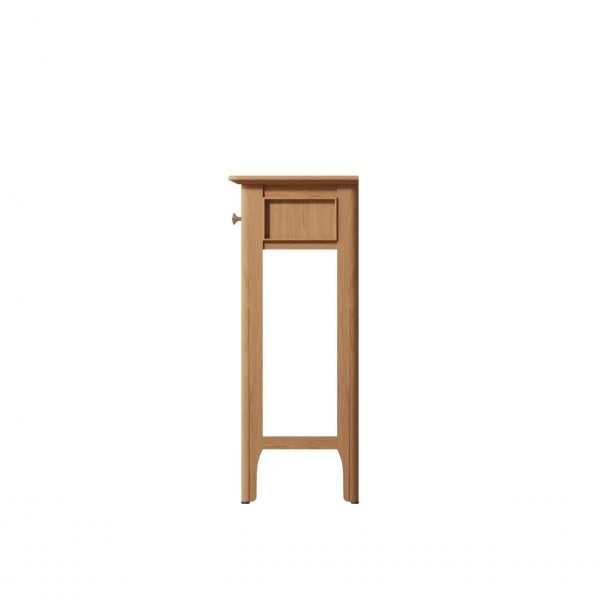 Katarina Oak Telephone Lamp Table side scaled