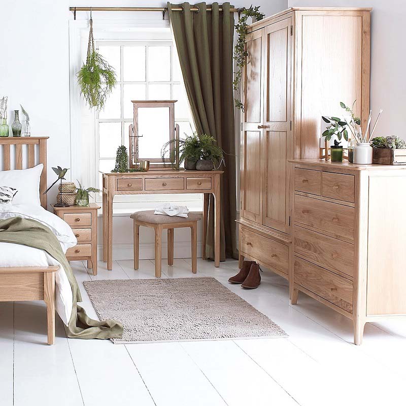 Katarina Oak Extra Large Bedside Table Only Oak Furniture