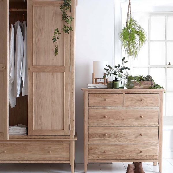 Katarina Oak Extra Large 2 Over 3 Chest Of Drawers Only Oak