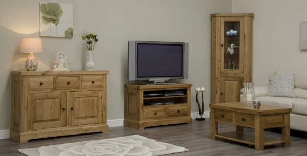 3 Homestyle GB Deluxe Oak TV Unit 03