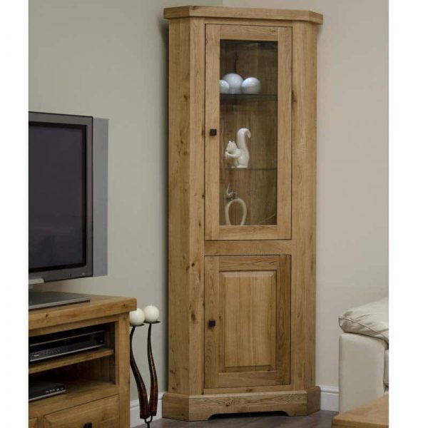 Canterbury Oak Corner Display Unit