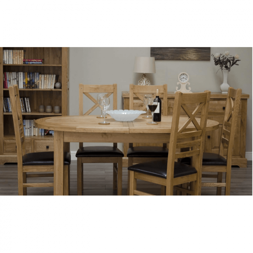 Canterbury Oak Extending Oval Dining Table