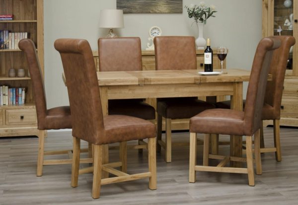 Canterbury Oak Small Butterfly Extending Table Set