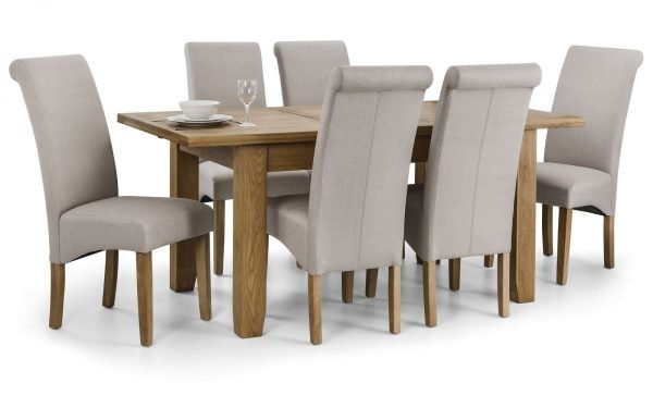 astoria extending oak table 6 rio chairs1