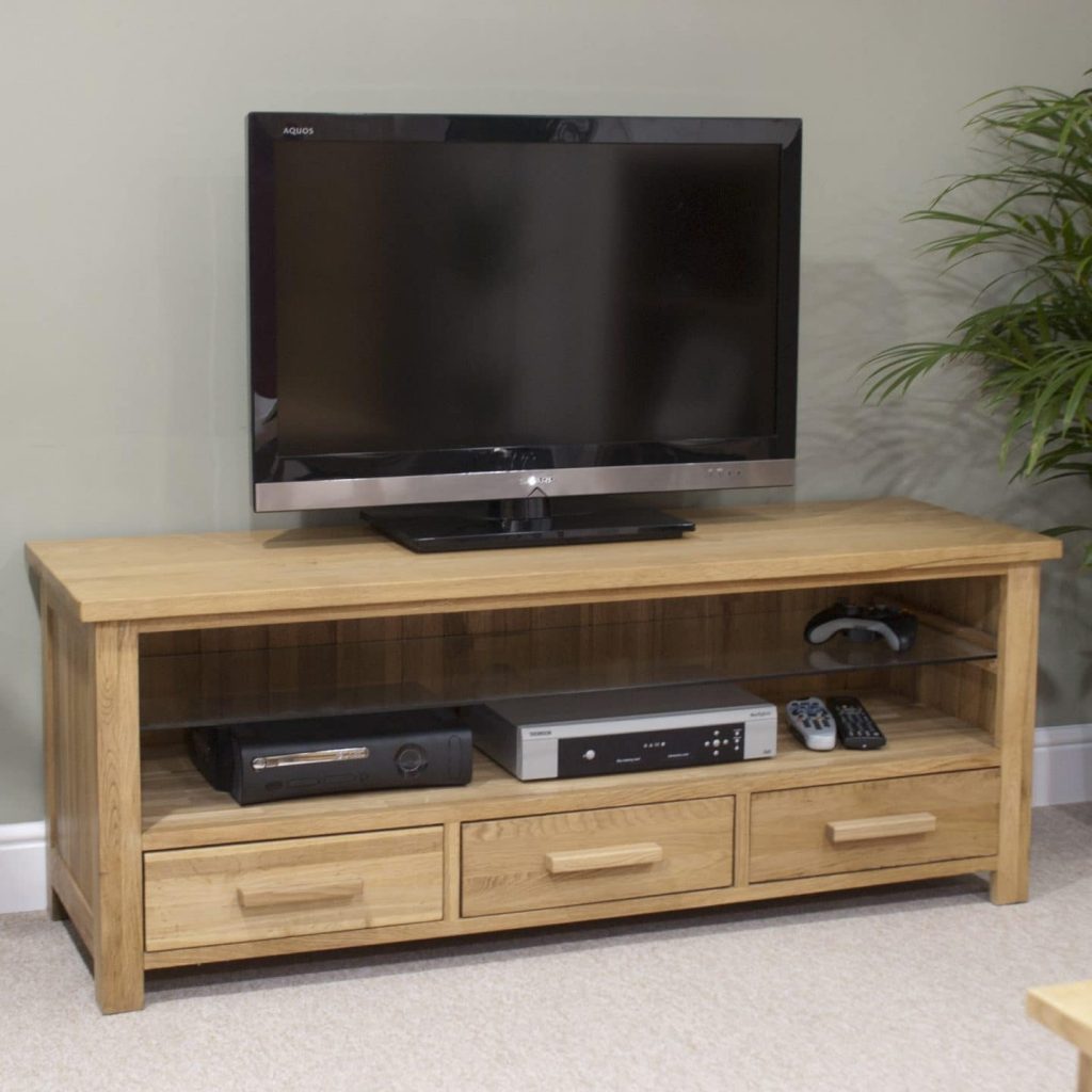 Harwell Oak Plasma TV Stand Only Oak Furniture Free Delivery